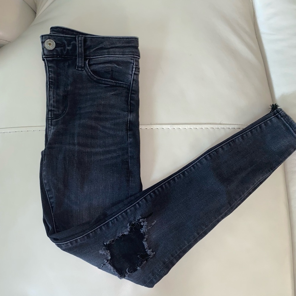American Eagle high-rise distressed jeans